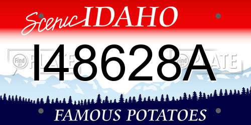 I48628A Idaho License Plate
