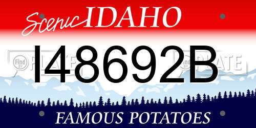 I48692B Idaho License Plate