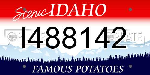 I488142 Idaho License Plate