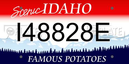 I48828E Idaho License Plate