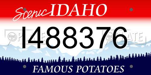 I488376 Idaho License Plate