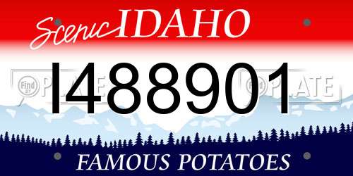 I488901 Idaho License Plate