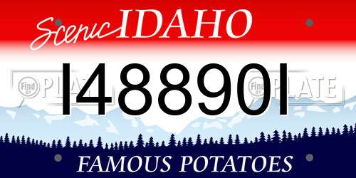 I48890I Idaho License Plate