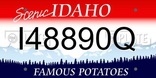I48890Q Idaho License Plate