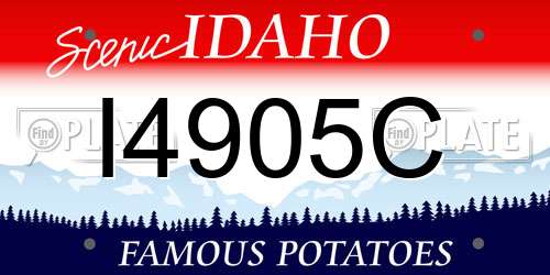 I4905C Idaho License Plate