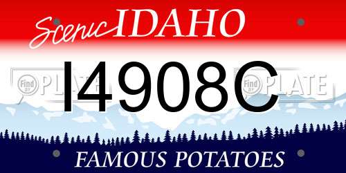 I4908C Idaho License Plate