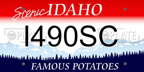 I490SC Idaho License Plate