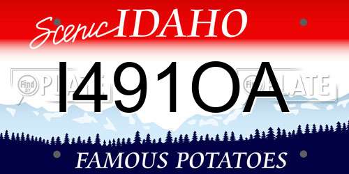 I491OA Idaho License Plate