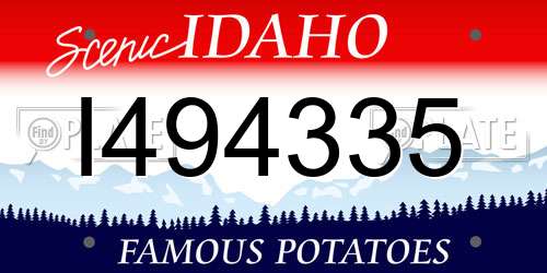 I494335 Idaho License Plate