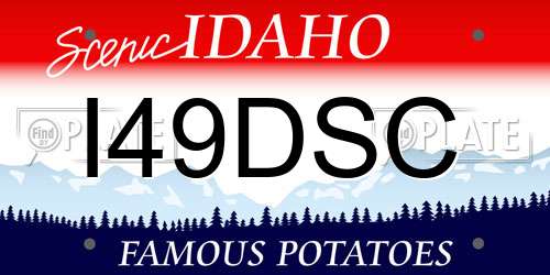 I49DSC Idaho License Plate