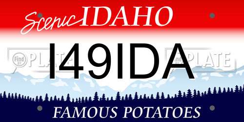 I49IDA Idaho License Plate