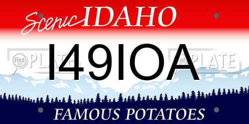 I49IOA Idaho License Plate