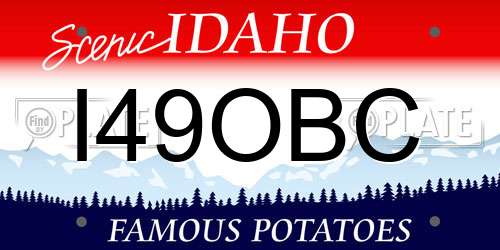 I49OBC Idaho License Plate