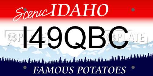 I49QBC Idaho License Plate