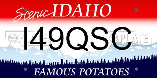 I49QSC Idaho License Plate