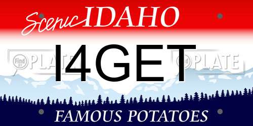 I4GET Idaho License Plate