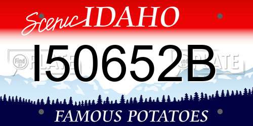 I50652B Idaho License Plate