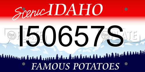 I50657S Idaho License Plate