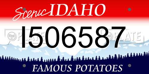 I506587 Idaho License Plate