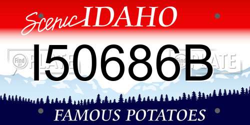 I50686B Idaho License Plate