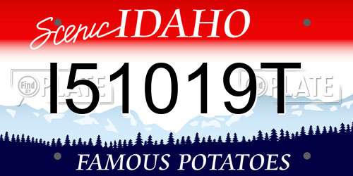 I51019T Idaho License Plate
