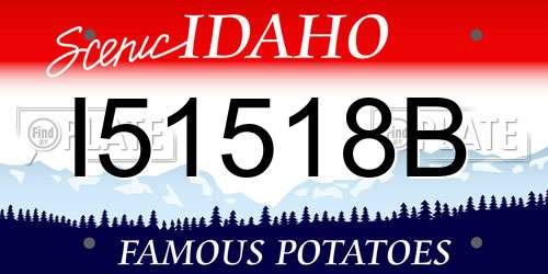 I51518B Idaho License Plate