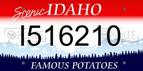 I516210 Idaho License Plate