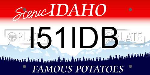 I51IDB Idaho License Plate