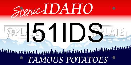 I51IDS Idaho License Plate
