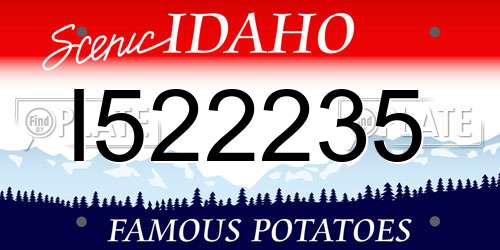I522235 Idaho License Plate