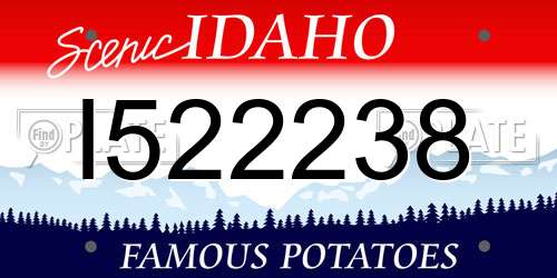 I522238 Idaho License Plate
