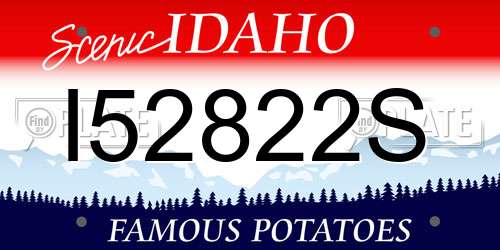 I52822S Idaho License Plate