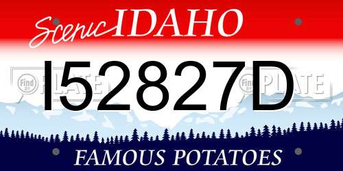 I52827D Idaho License Plate