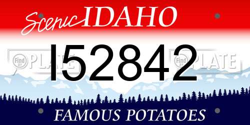 I52842 Idaho License Plate