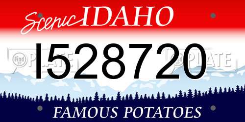 I528720 Idaho License Plate