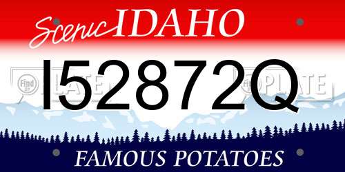 I52872Q Idaho License Plate