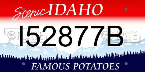 I52877B Idaho License Plate