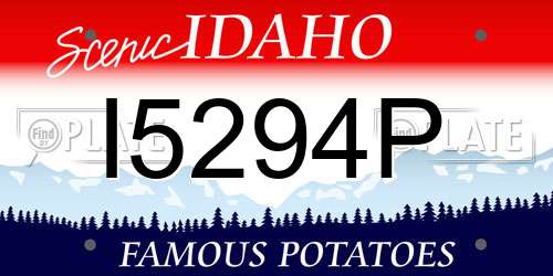 I5294P Idaho License Plate