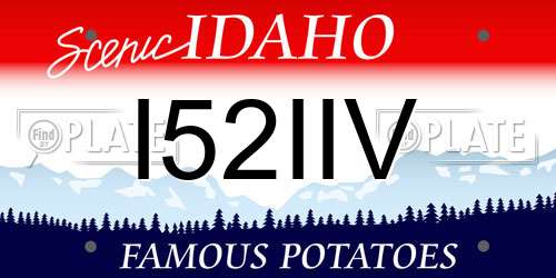 I52IIV Idaho License Plate