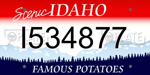 I534877 Idaho License Plate