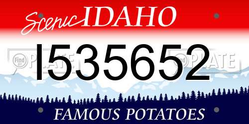 I535652 Idaho License Plate