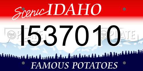 I537010 Idaho License Plate
