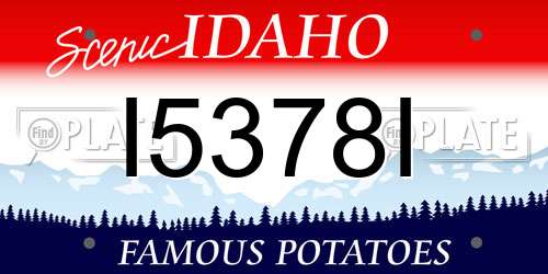 I5378I Idaho License Plate