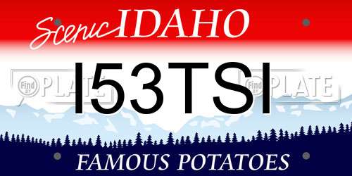 I53TSI Idaho License Plate