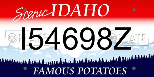 I54698Z Idaho License Plate