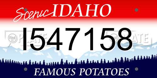 I547158 Idaho License Plate