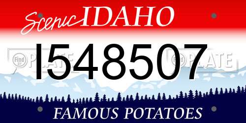 I548507 Idaho License Plate