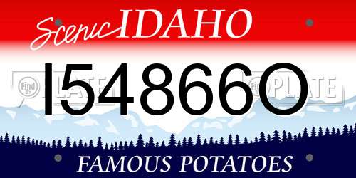 I54866O Idaho License Plate
