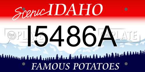 I5486A Idaho License Plate