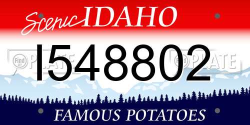 I548802 Idaho License Plate